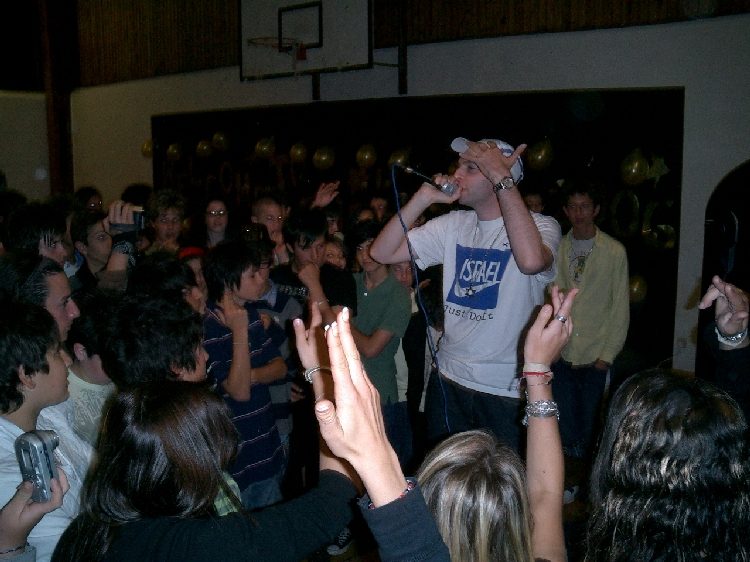 Performing at a youth camp