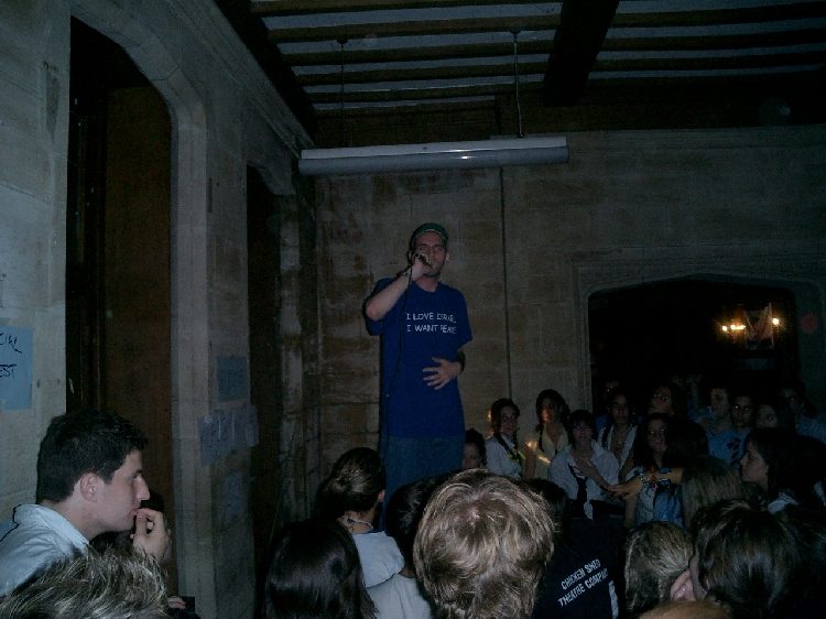 Performing at a youth camp, 2005