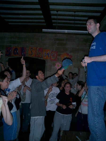 Performing at a youth camp, 2005