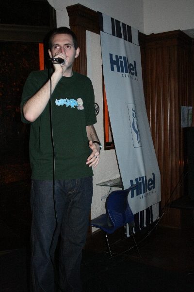 Performing at a Hillel event, Argentina
