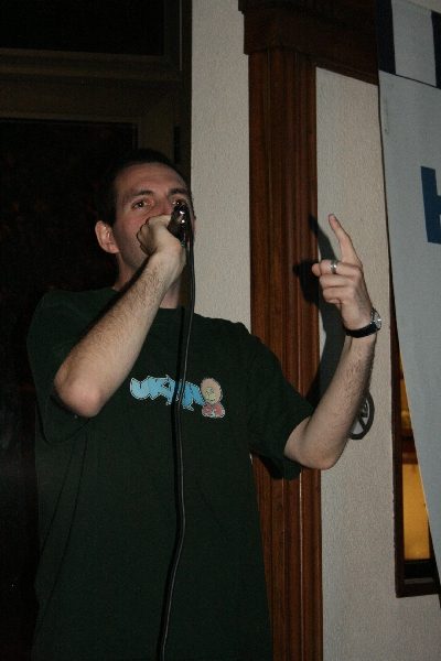 Performing at a Hillel event, Argentina