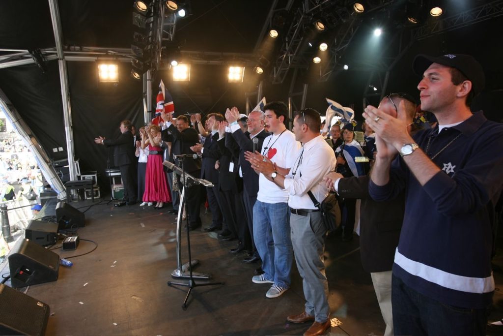 Backstage at Trafalgar Square, 2008