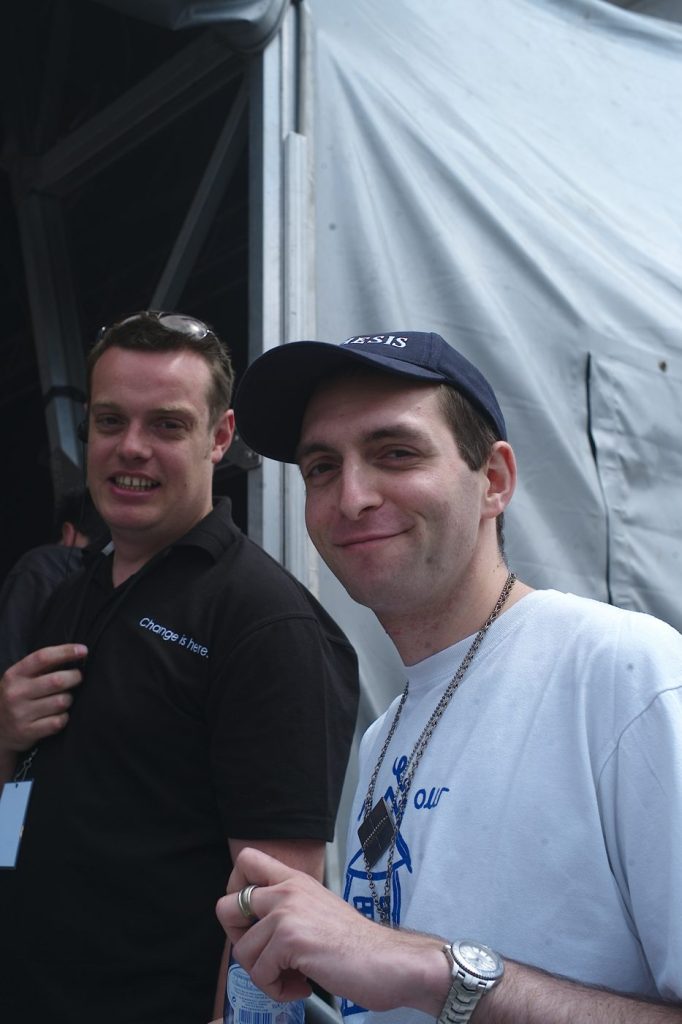 Backstage at Trafalgar Square, 2008