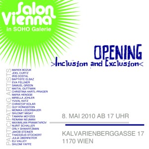 Salon Vienna exhibition poster, Inclusion and Exclusion, 2010